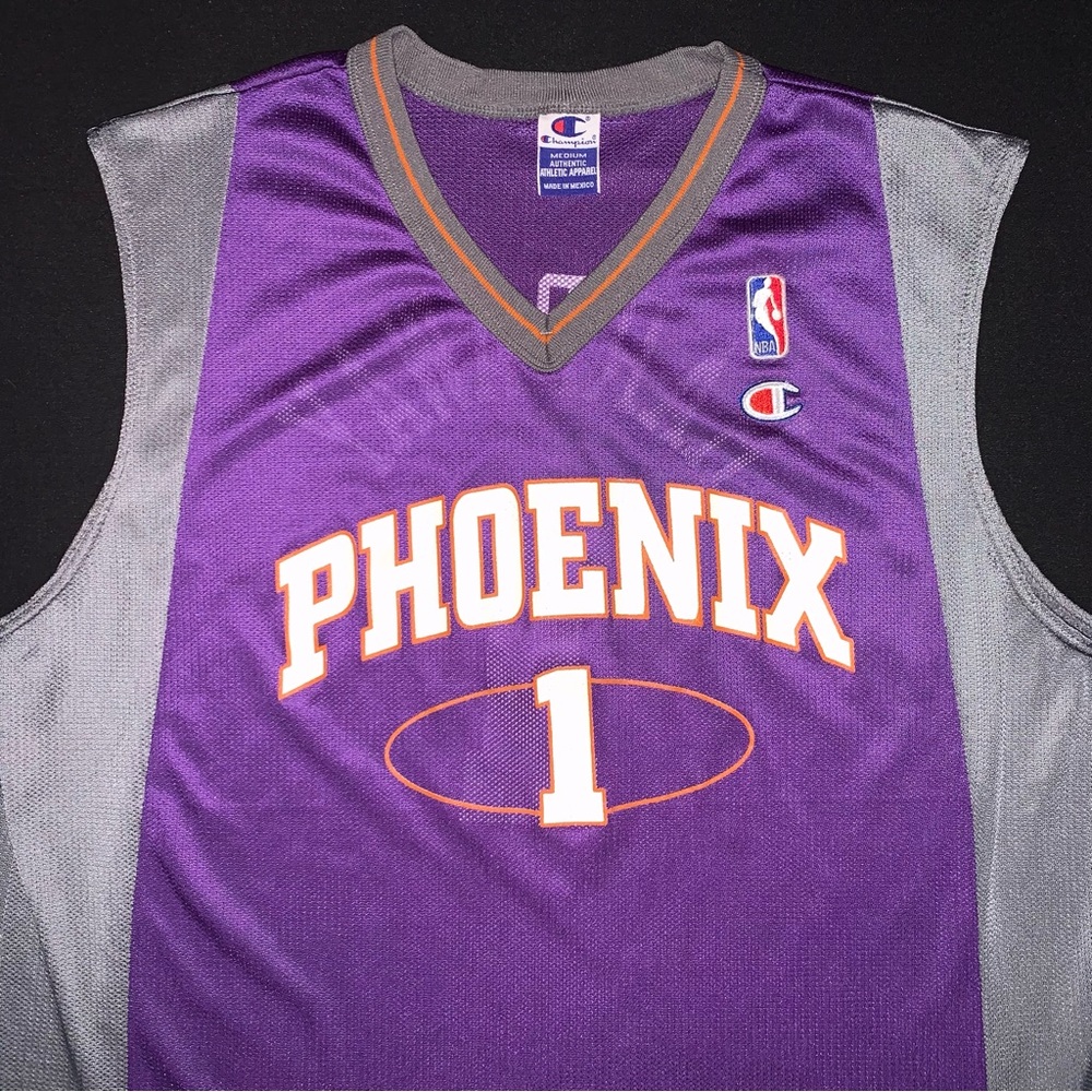 Vintage Champion Anfernee Penny Hardaway Phoenix Suns #1 Purple Jersey 40 Mens M